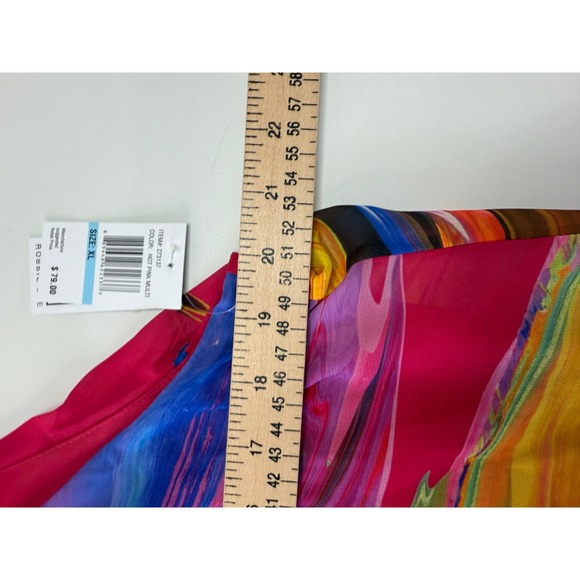 Robbie Bee Hot Pink Multi Abstract Lined Sleeveless Dress Womens XLarge NWT - Picture 8 of 10